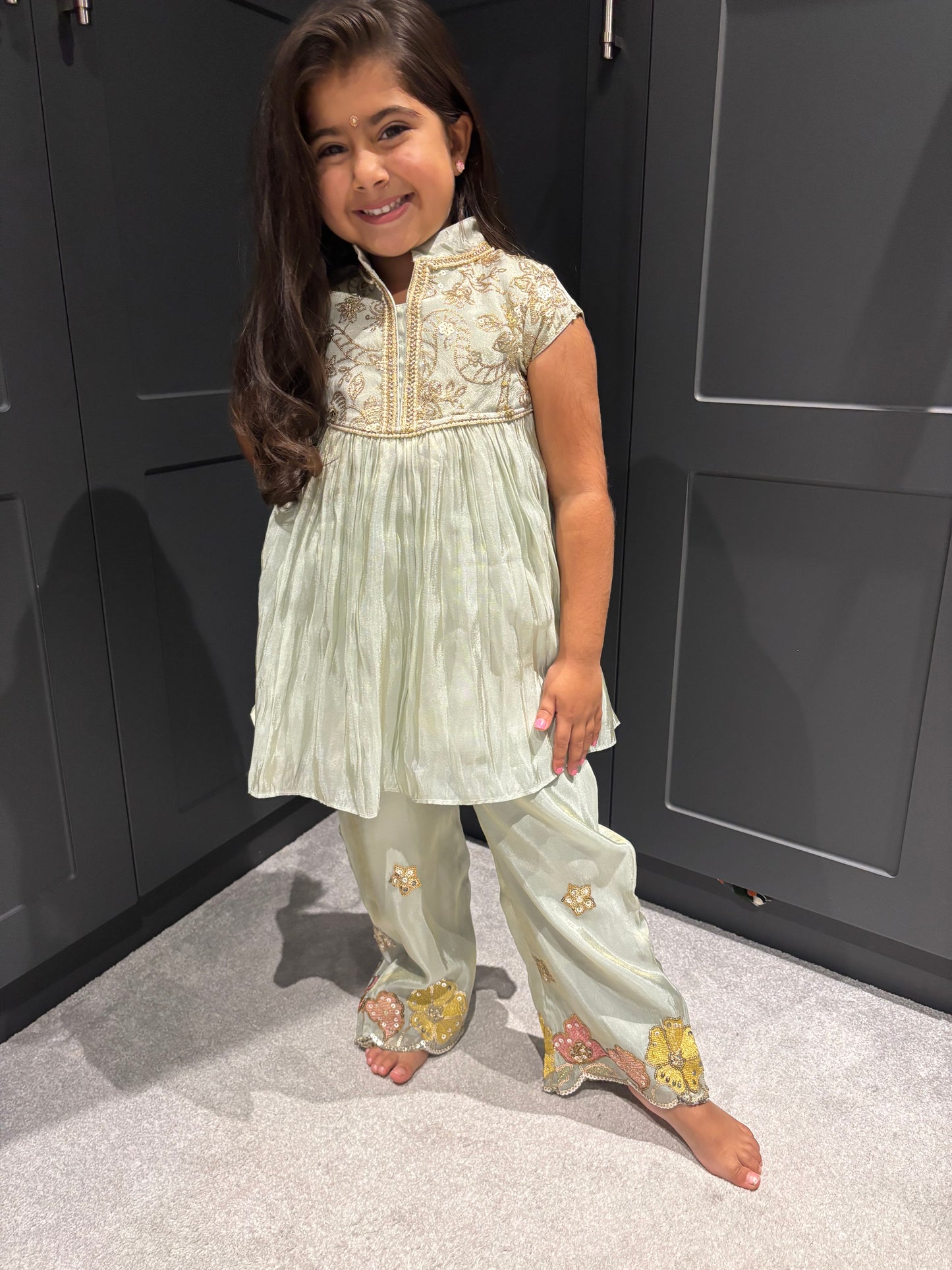 Mint Green Partywear Trouser Suit