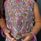 Lilac Floral & Pearl Palazzo Suit