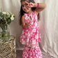 Summer Peplum Sharara Suit (Pink)