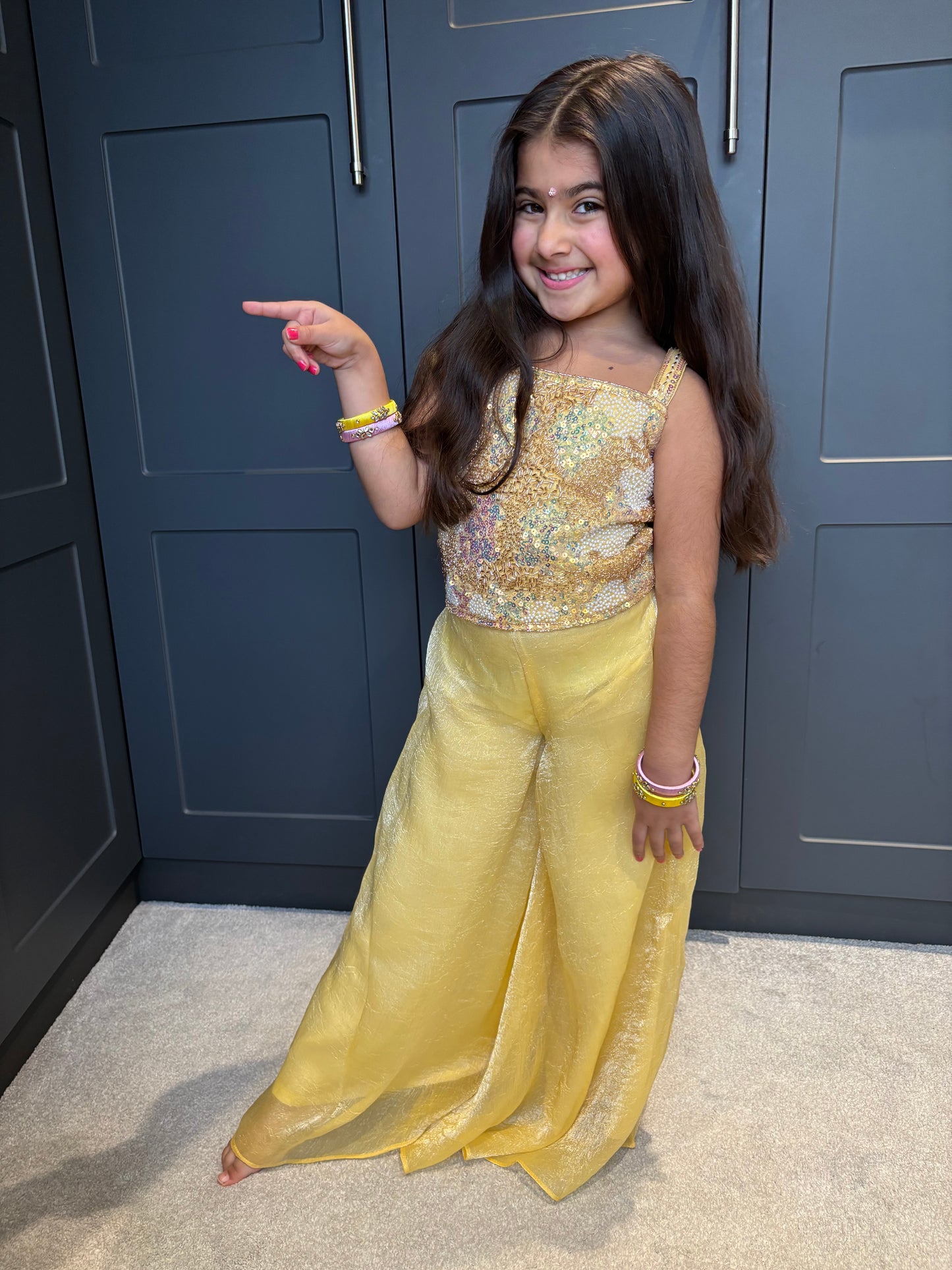 Butter Yellow Palazzo Suit