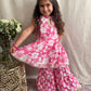 Summer Peplum Sharara Suit (Pink)