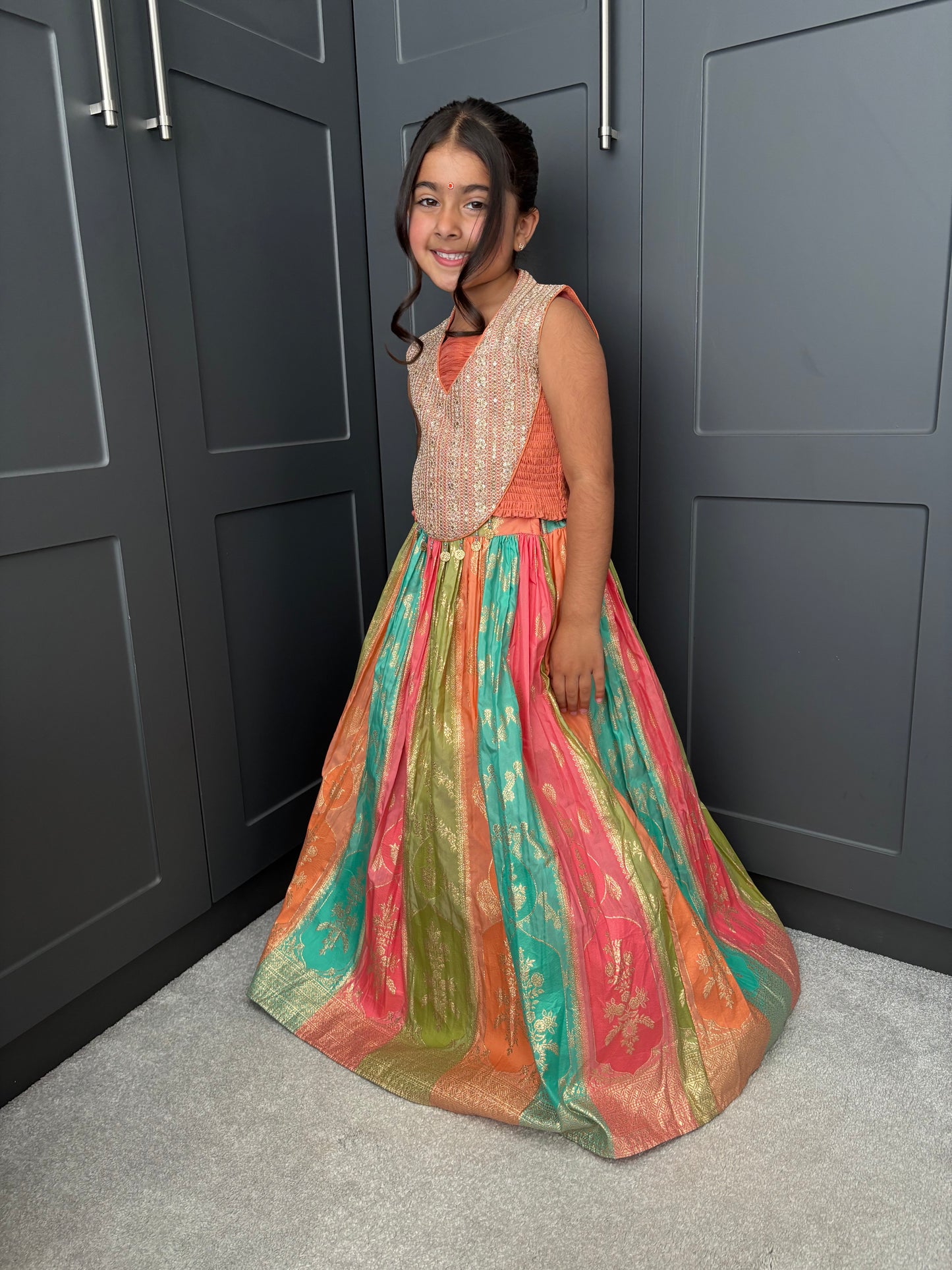 Mendhi Magic Lengha Set