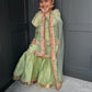 Formal Mint Green Sharara Set