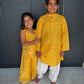 Girls Festive Yellow Bandhani Print Palazzo Suit | Sibling Collection