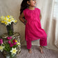 Pink Chikankari Cotton Co-Ord