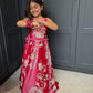 Magenta & Red Lengha Set