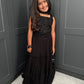Black Embellished Lengha Set with Collar Dupatta | Girls Indian Festive Wear