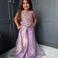 Lilac Floral & Pearl Palazzo Suit