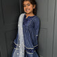 Royal Blue Frock Sharara Suit