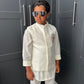 Boys Ivory Embroidered Nehru Jacket
