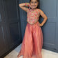 Coral Floral Pearl Palazzo Suit