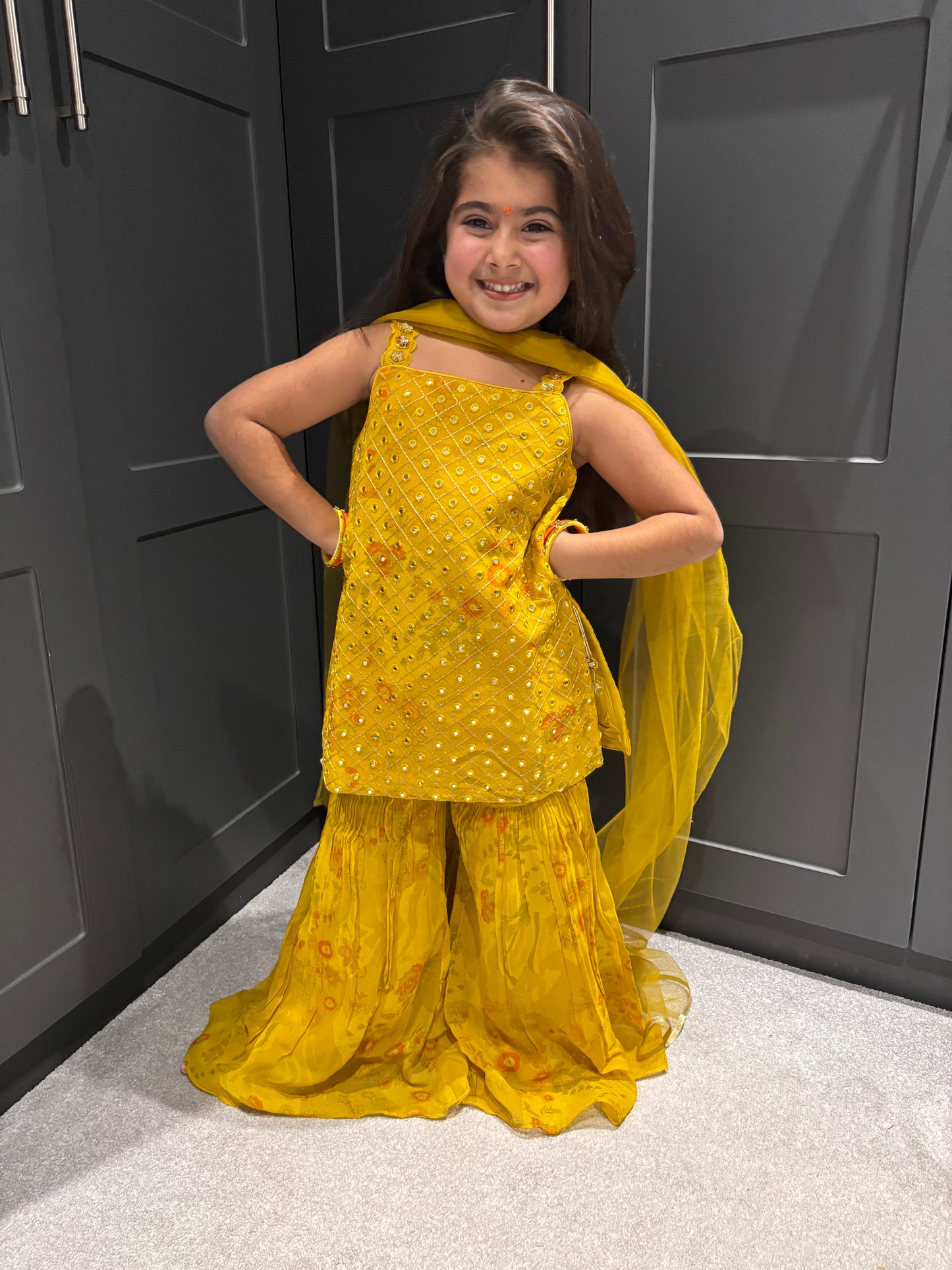 Yellow Sharara Suit