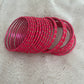 Fluorescent Pink Bangle Sets