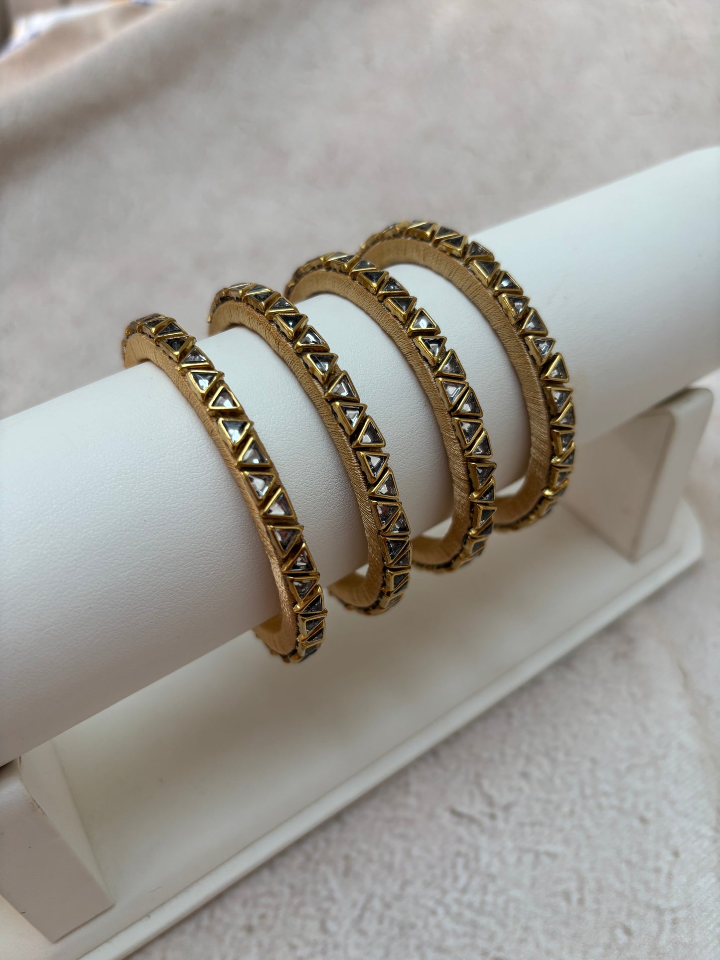 Gold Bangle Triangle Design