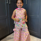 Pink Garden Party Sharara Suit