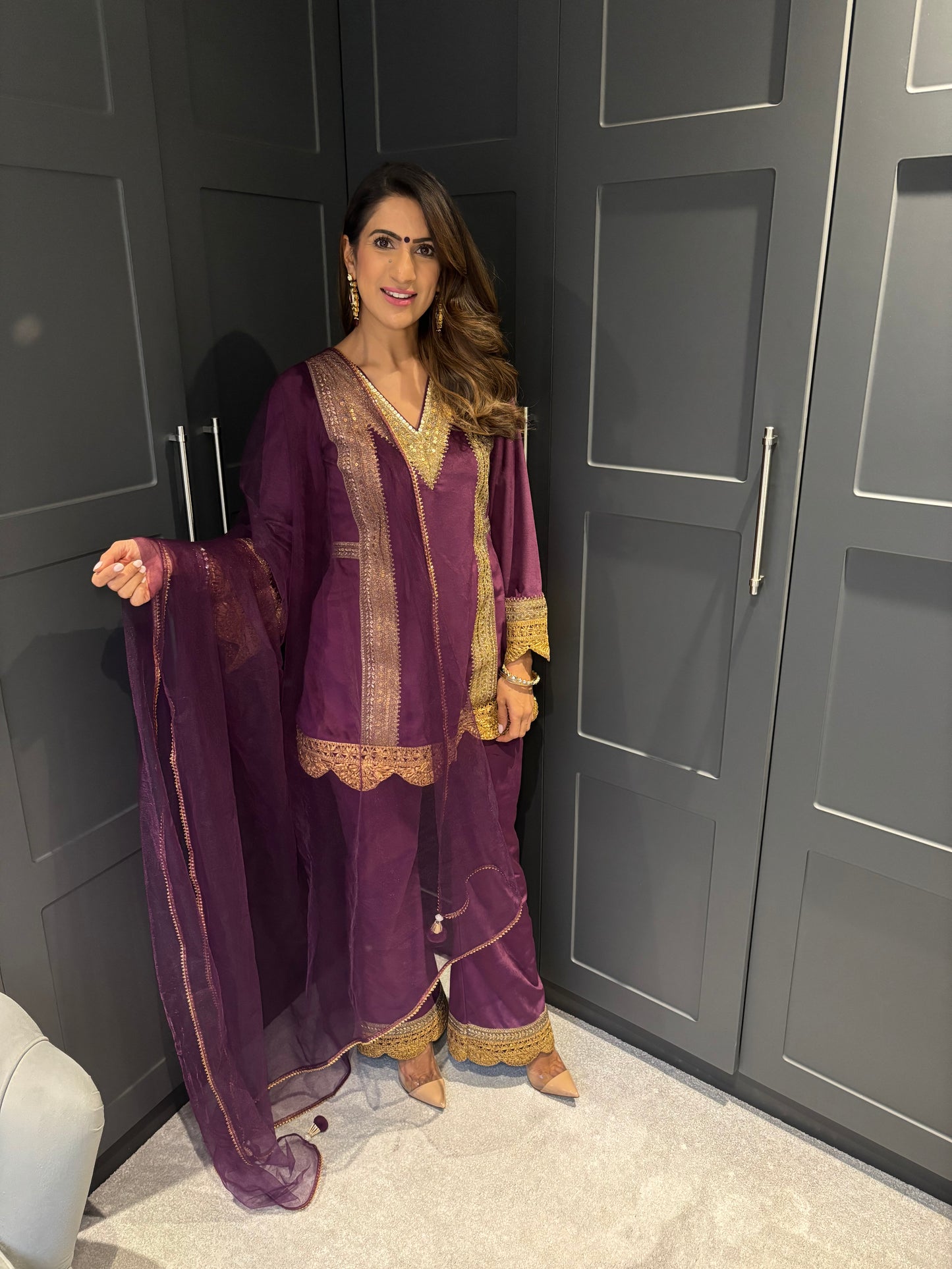 Mama Purple Velvet Co-Ord