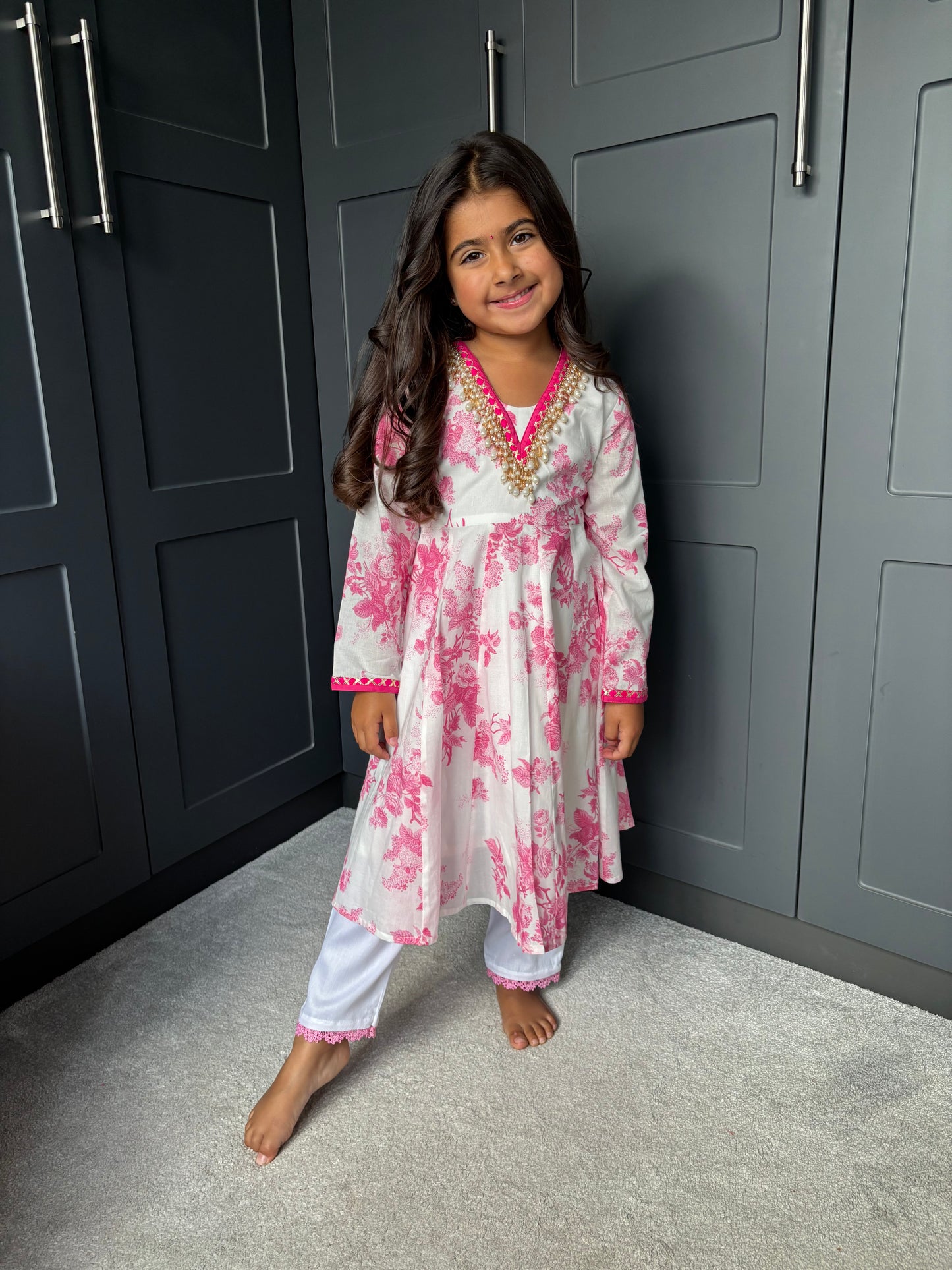 Mini Mama Enchanted Bloom Anarkali Set