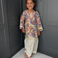Paisley Mirror Work Kurta Salwar Set for Girls
