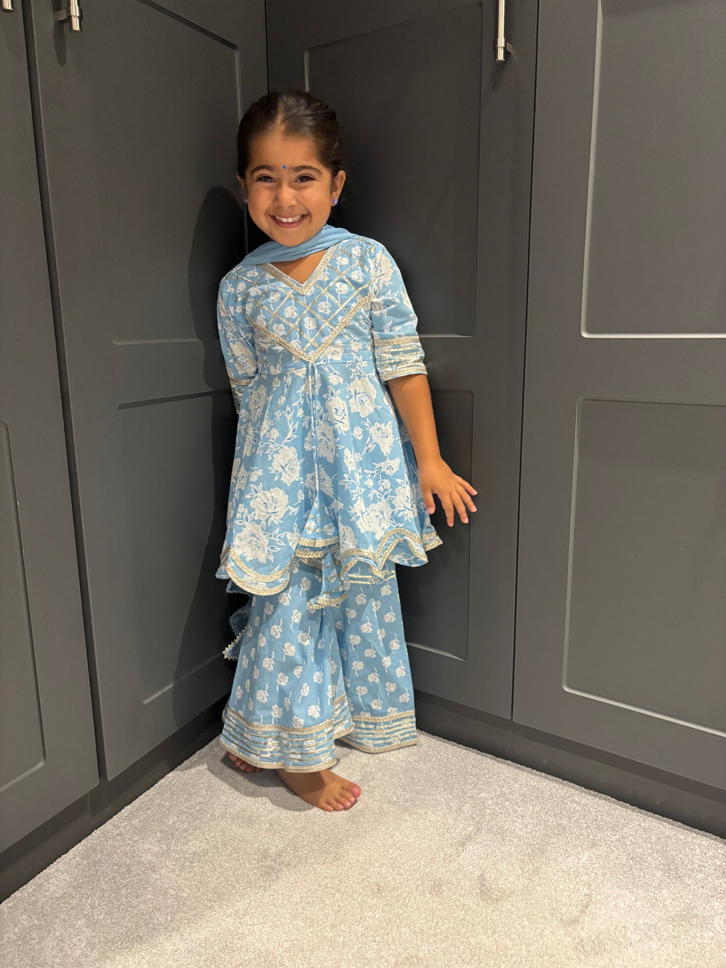 Sky Blue Sharara Suit