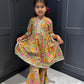 Yellow & Pink Paisley Sharara Suit