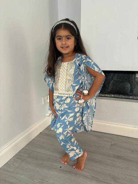 Blue Kurta Set Girls AGE 5