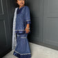 Royal Blue Frock Sharara Suit
