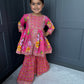 Pink Mirror Work Sharara