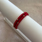 Slim Embellished Bangle (Deep Red)
