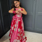 Magenta & Red Lengha Set