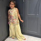 Girls Lemon Embroidered Palazzo Suit