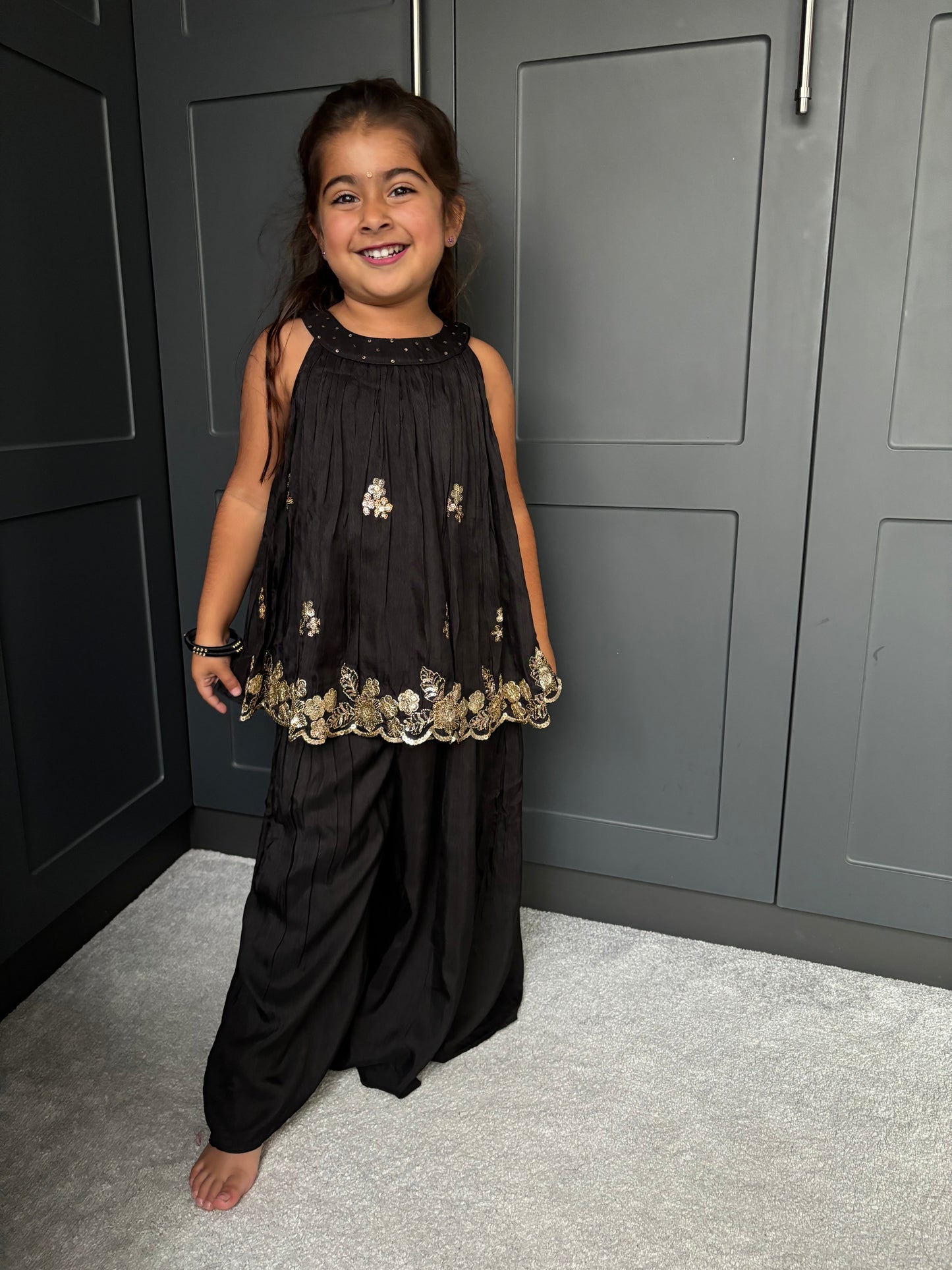 Black Palazzo Suit