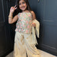 Blush & Gold Sequin Palazzo Set