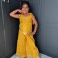 Girls Festive Yellow Bandhani Print Palazzo Suit | Sibling Collection
