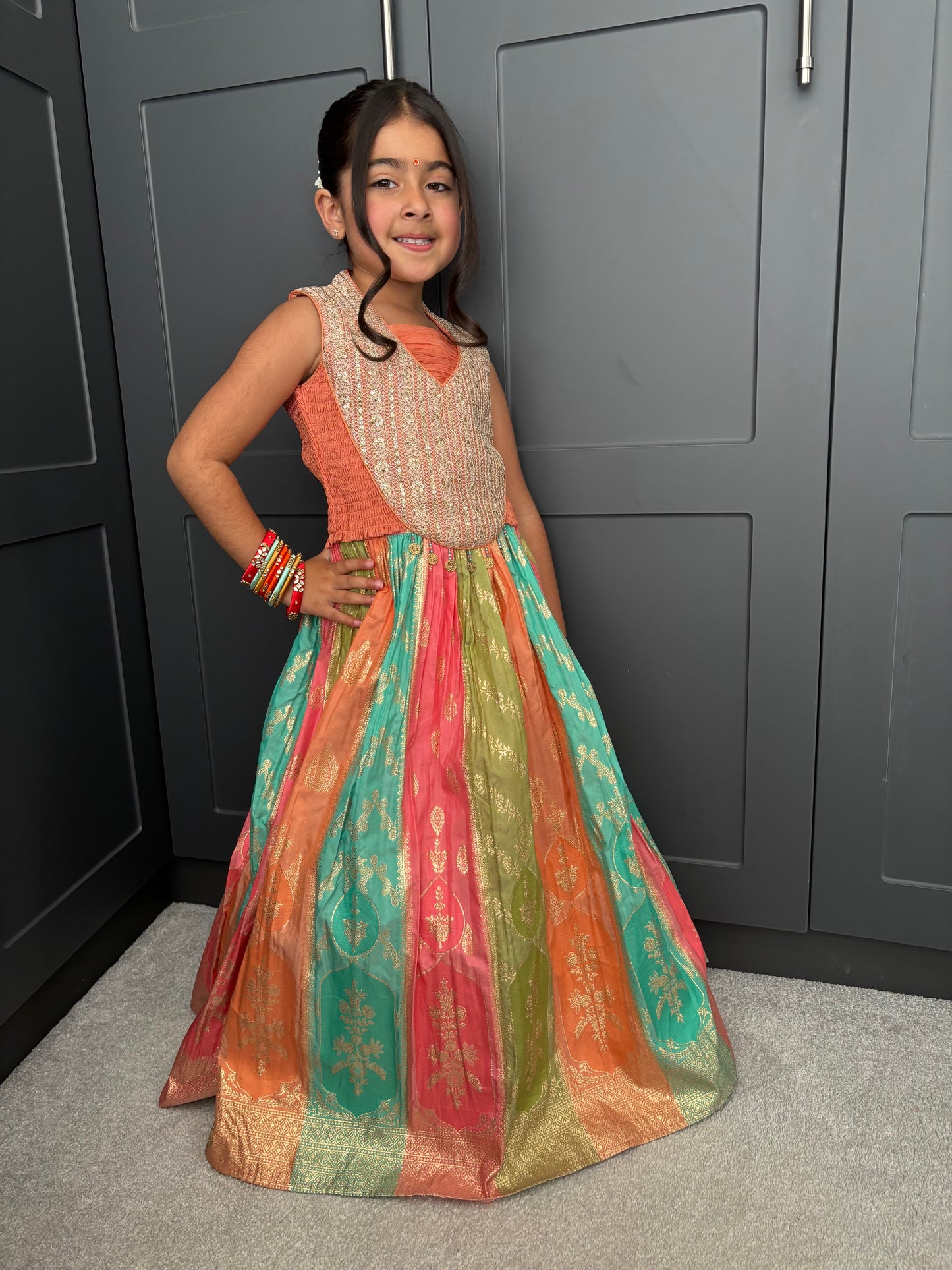 Mendhi Magic Lengha Set