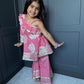 Pink One-Shoulder Sharara Suit