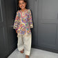 Paisley Mirror Work Kurta Salwar Set for Girls