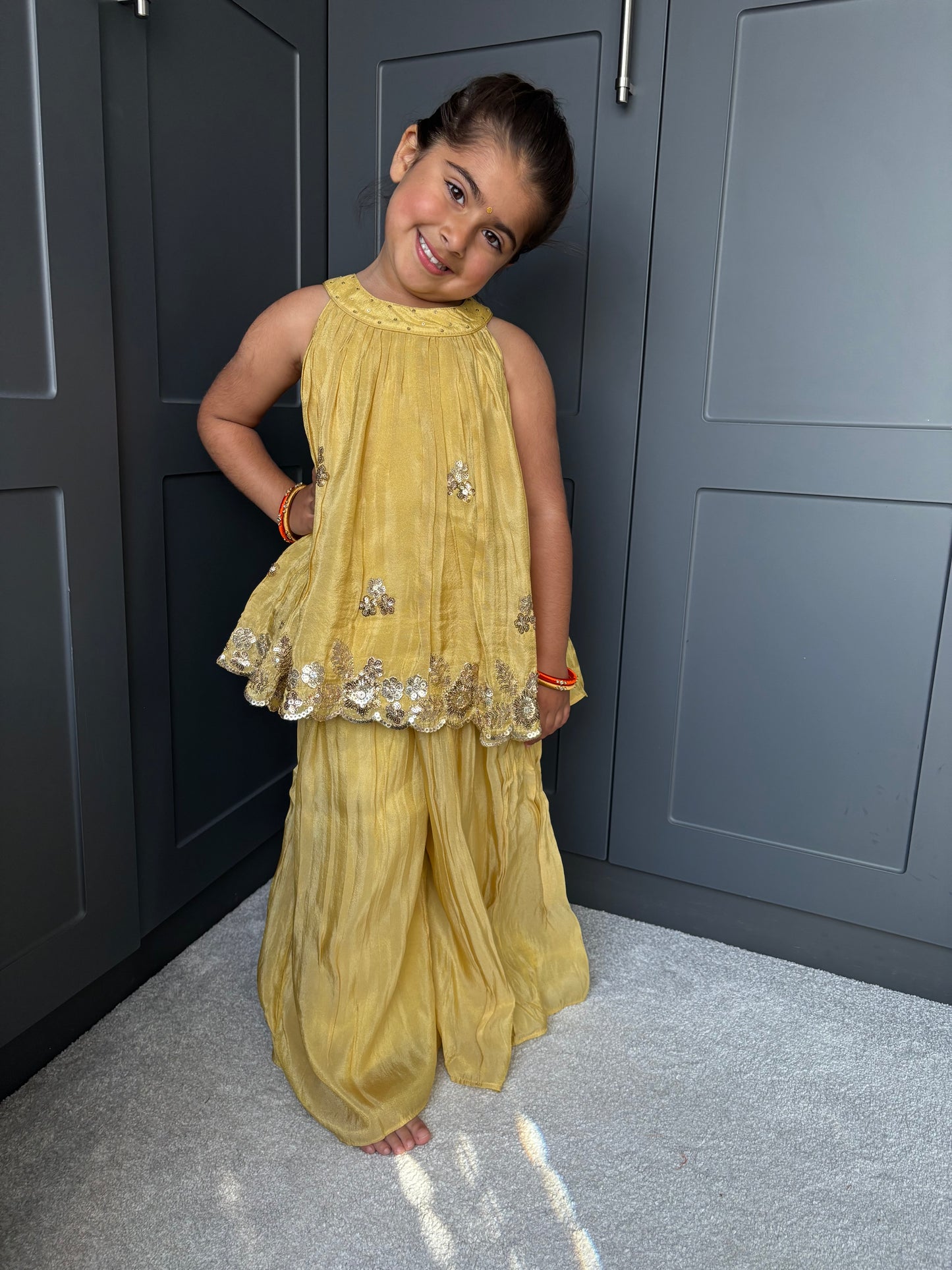 Yellow Palazzo Suit