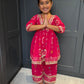 Rani Pink Cotton Palazzo Suit with Gotta Detail & Bandhani Dupatta | Indian Kidswear | Girls Outfits
