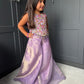 Lilac Floral & Pearl Palazzo Suit