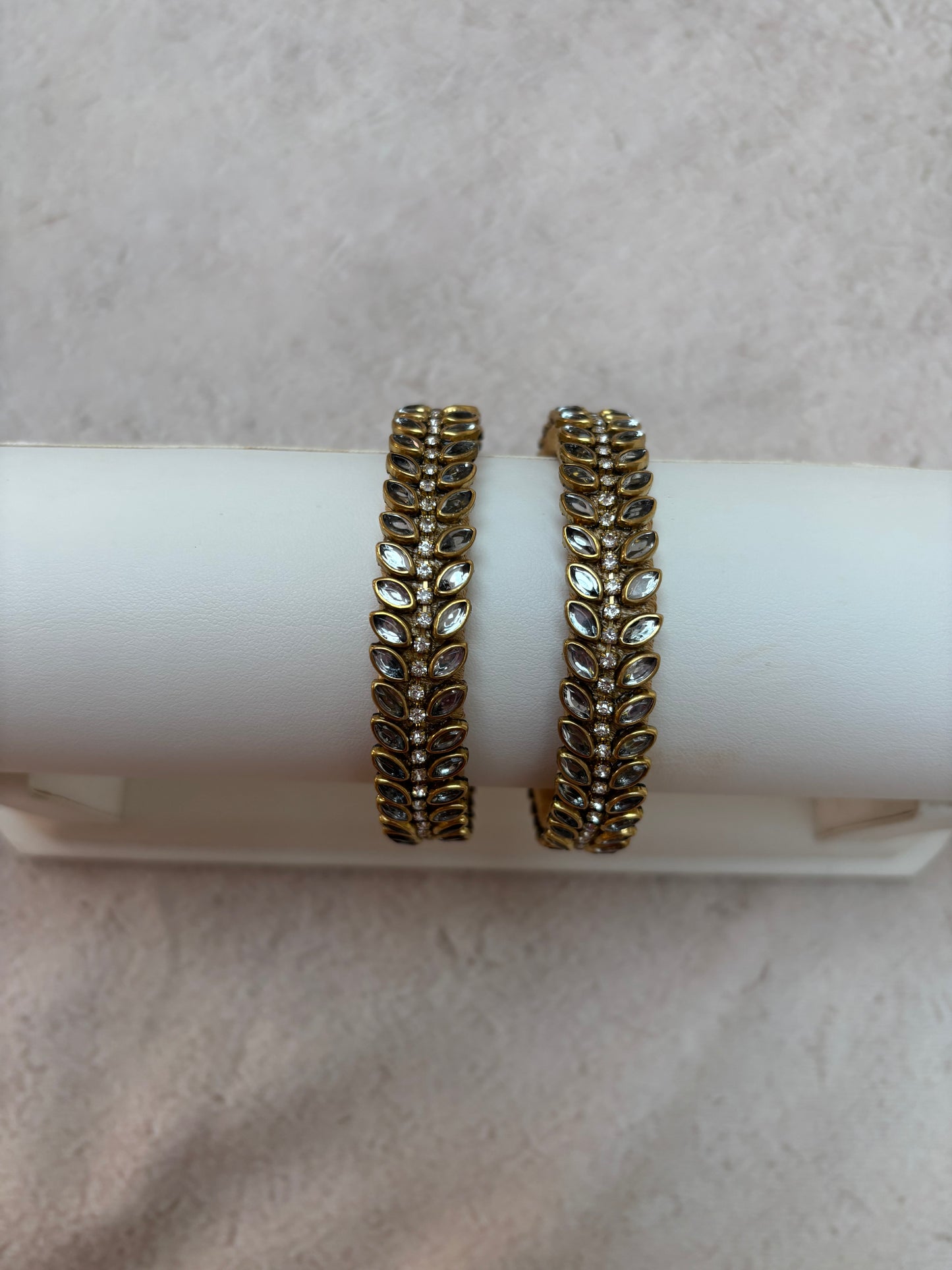 Gold Wide Bangle Set