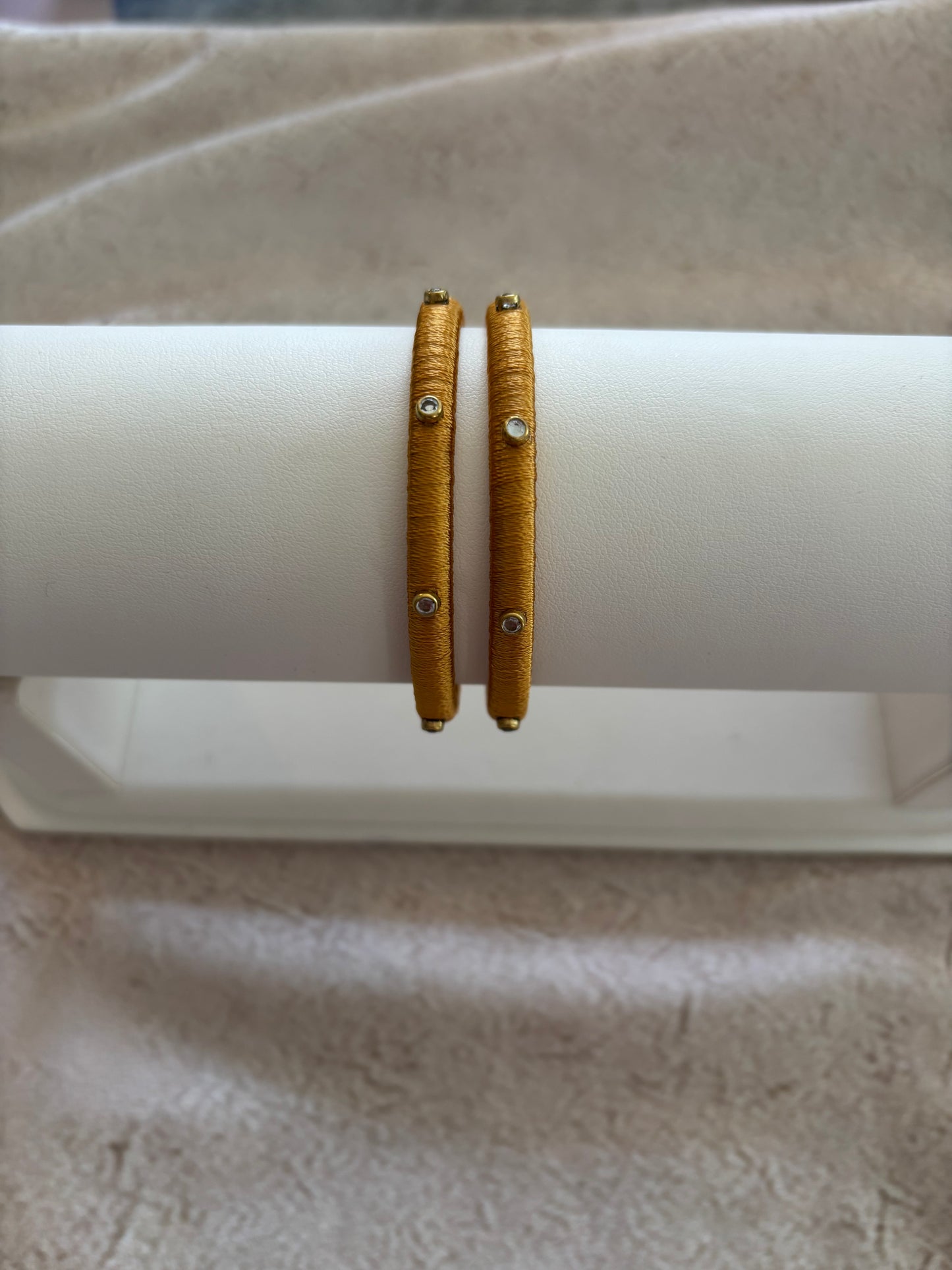 Slim Embellished Bangle (Gold)