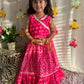 Pink Bhandani Print Lehenga Set