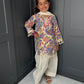 Paisley Mirror Work Kurta Salwar Set for Girls