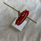 Slim Embellished Bangle (Red)