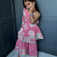 Pink One-Shoulder Sharara Suit