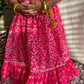 Pink Bhandani Print Lehenga Set