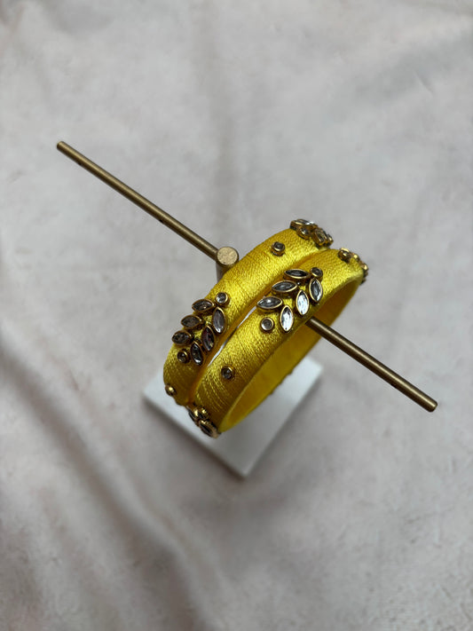 Sunshine Yellow Embellished Bangle