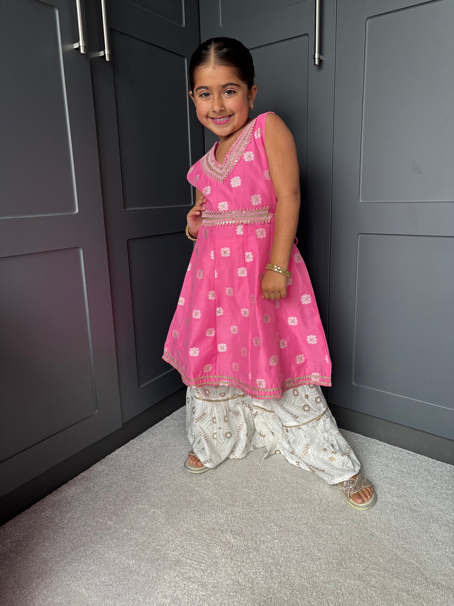 Candy Pink Sharara Set