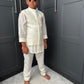 Boys Ivory Embroidered Nehru Jacket