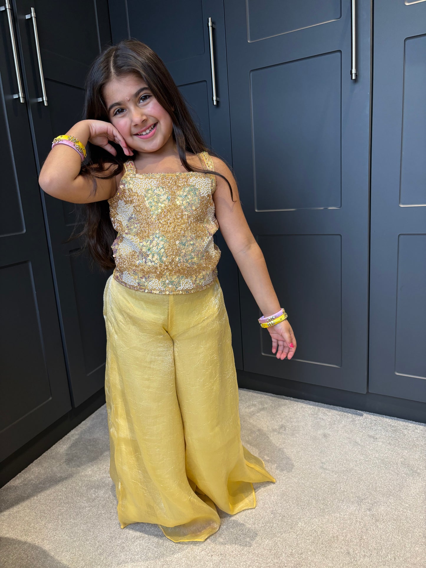 Butter Yellow Palazzo Suit
